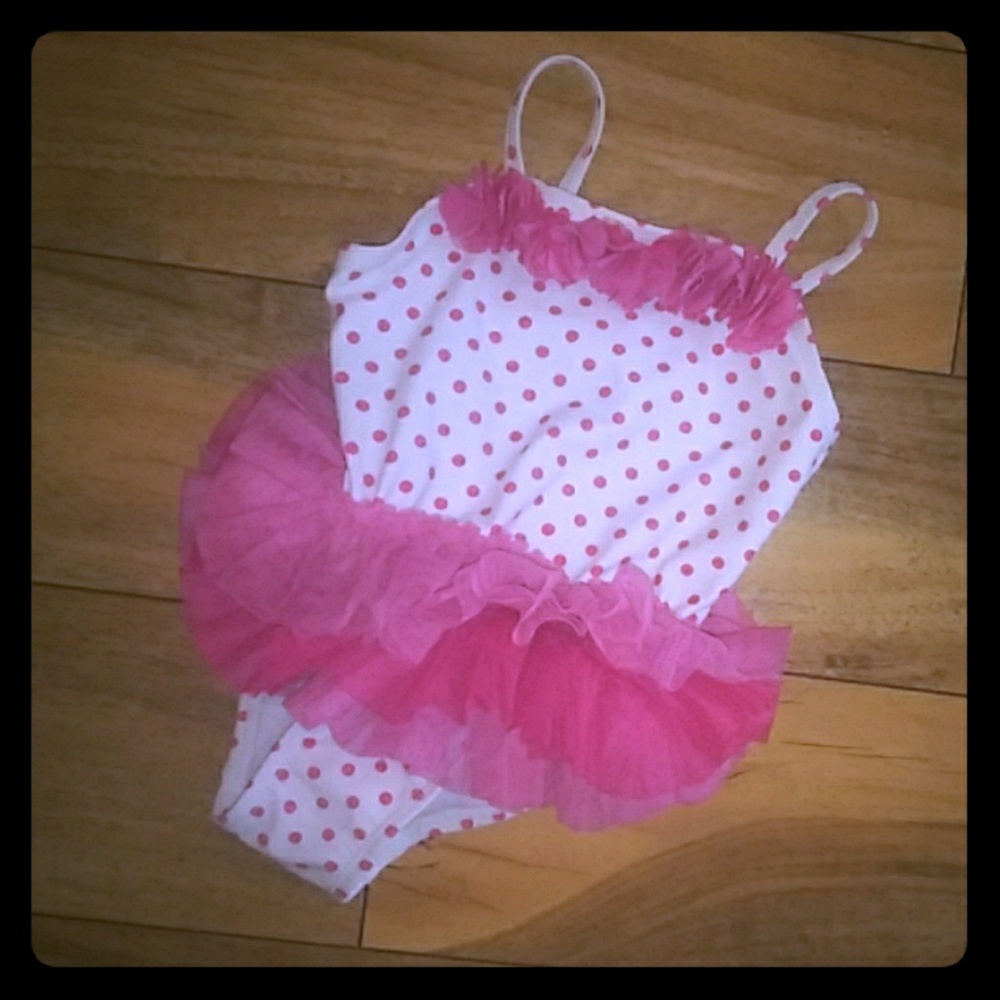 Polka dot tutu bathing suit